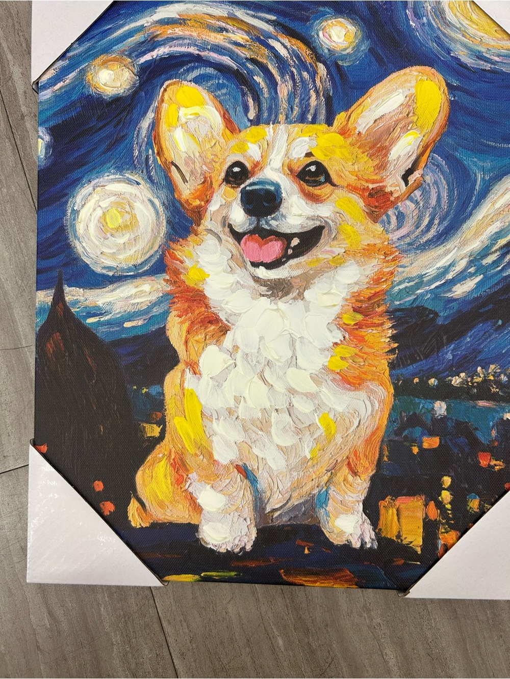 NWT Artistic Corgi Dog Portrait Canvas